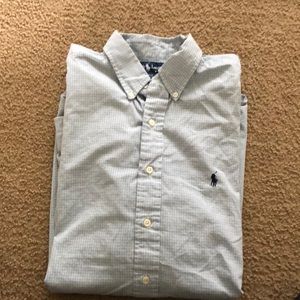 Blue polo dress shirt